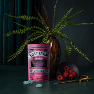 Raspberry Gummies Infused with Wedding Cake Live Resin